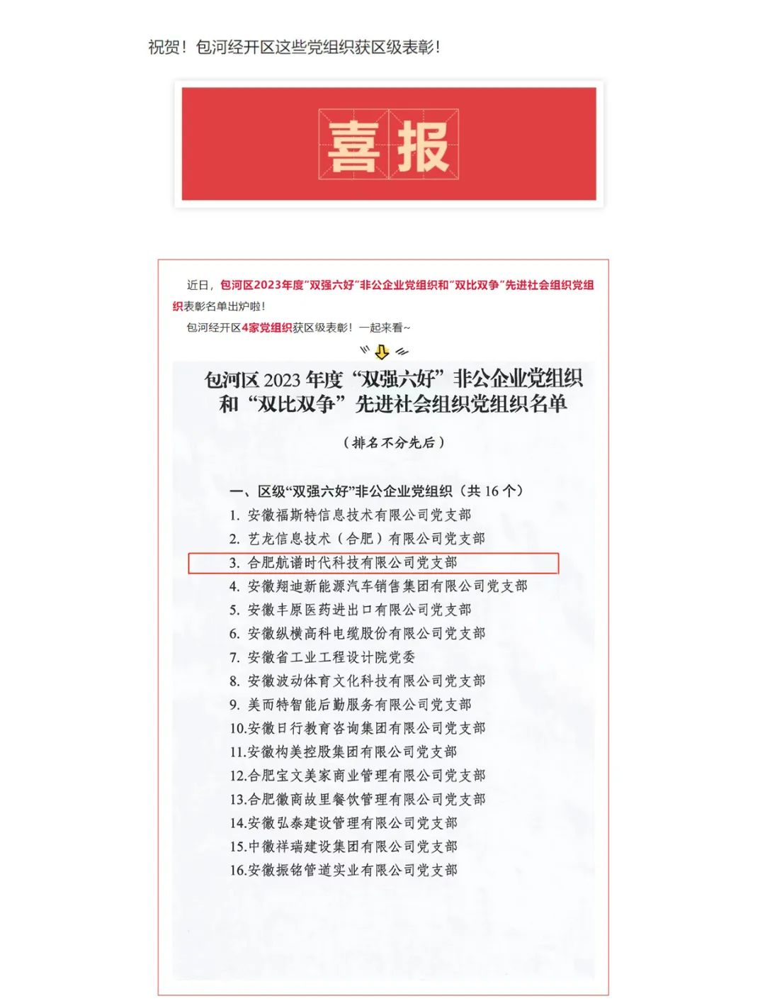 航譜時代獲評包河區“雙強六好”與五一勞動獎狀雙殊榮